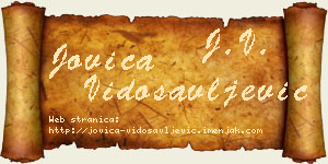 Jovica Vidosavljević vizit kartica